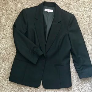 Single Button Black Blazer